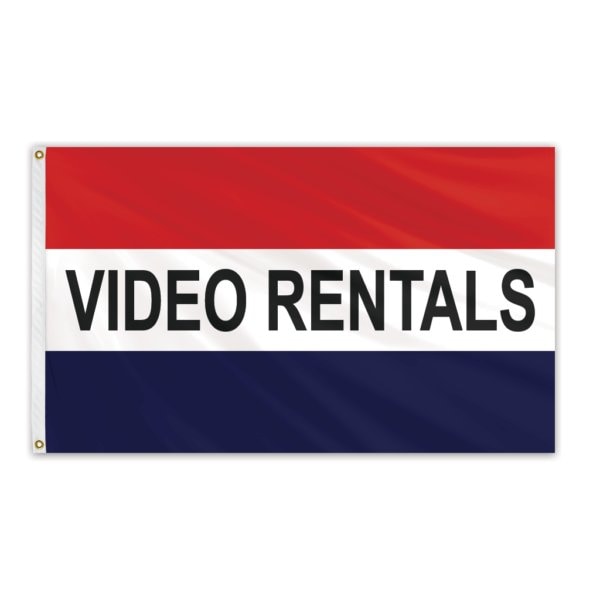 Video Rentals Message Flag 3'x5' Standard Flag
